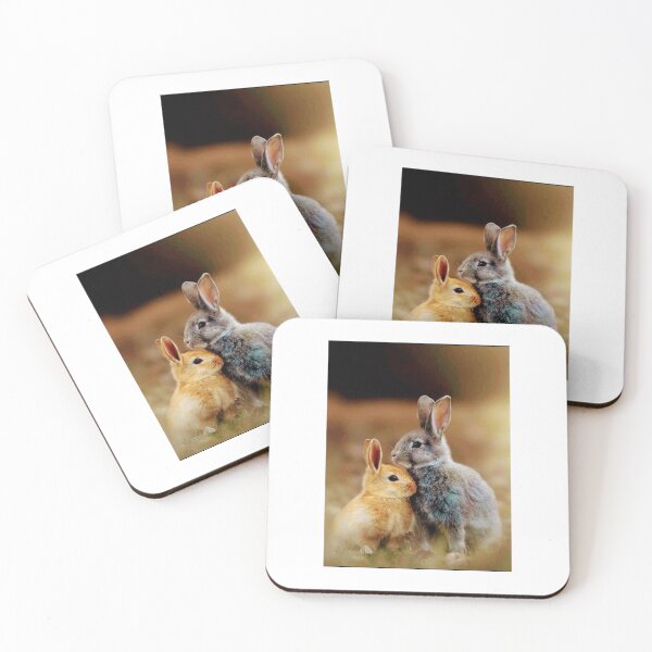 Item preview, Cute Bunny Best Friends Aesthetic Art Print designed and sold by PixelVibe Art.