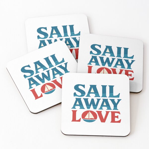 Item preview, “Sail Away Love” Nautical Typography Art | Romantic Ocean Design for Beach & Travel Lovers designed and sold by Bright Nest Studio.