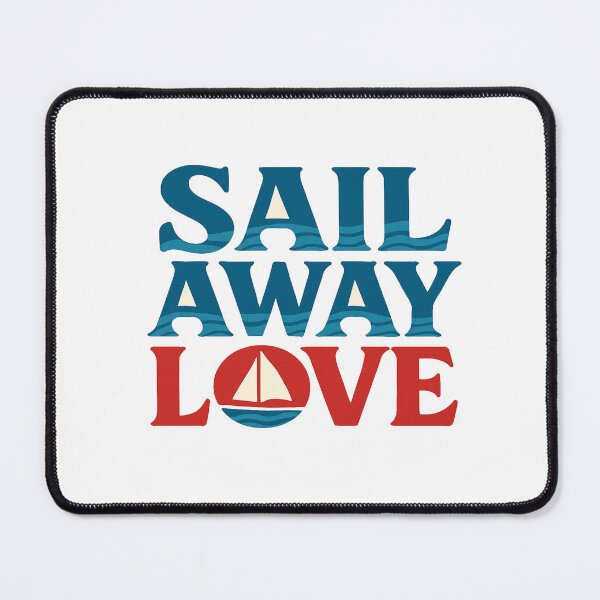 Item preview, “Sail Away Love” Nautical Typography Art | Romantic Ocean Design for Beach & Travel Lovers designed and sold by Bright Nest Studio.