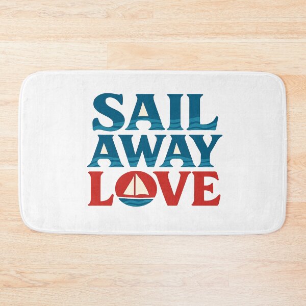 Item preview, “Sail Away Love” Nautical Typography Art | Romantic Ocean Design for Beach & Travel Lovers designed and sold by Bright Nest Studio.