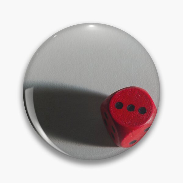 Item preview, Red Game Die Casting a Long Shadow on a White Surface, Symbolizing Chance and Luck designed and sold by Nmallia.