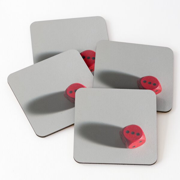 Item preview, Red Game Die Casting a Long Shadow on a White Surface, Symbolizing Chance and Luck designed and sold by Nmallia.