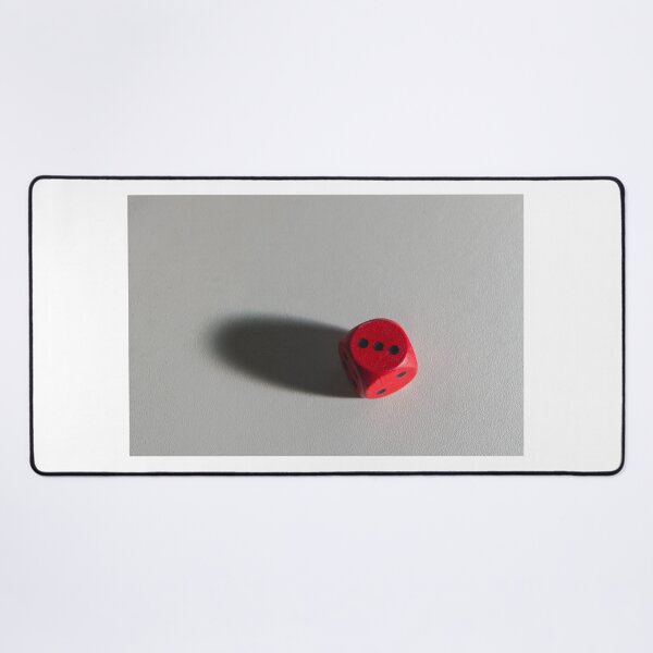 Item preview, Red Game Die Casting a Long Shadow on a White Surface, Symbolizing Chance and Luck designed and sold by Nmallia.