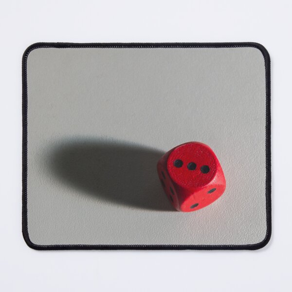 Item preview, Red Game Die Casting a Long Shadow on a White Surface, Symbolizing Chance and Luck designed and sold by Nmallia.