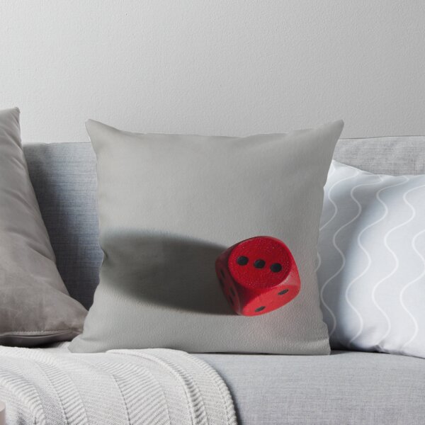 Item preview, Red Game Die Casting a Long Shadow on a White Surface, Symbolizing Chance and Luck designed and sold by Nmallia.