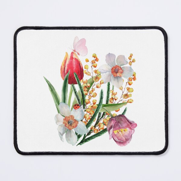 Item preview, Spring Flowers With A Butterfly And A Ladybug. designed and sold by Dinasshop.