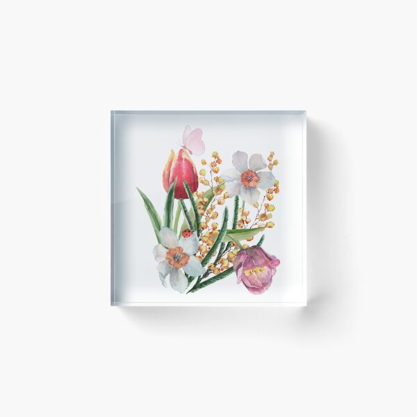 Item preview, Spring Flowers With A Butterfly And A Ladybug. designed and sold by Dinasshop.