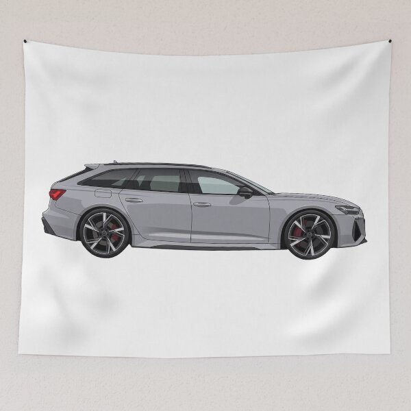 Item preview, White Performance Estate Side View Vector Art designed and sold by NikksGarage.