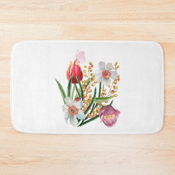 Item preview, Spring Flowers With A Butterfly And A Ladybug. designed and sold by Dinasshop.