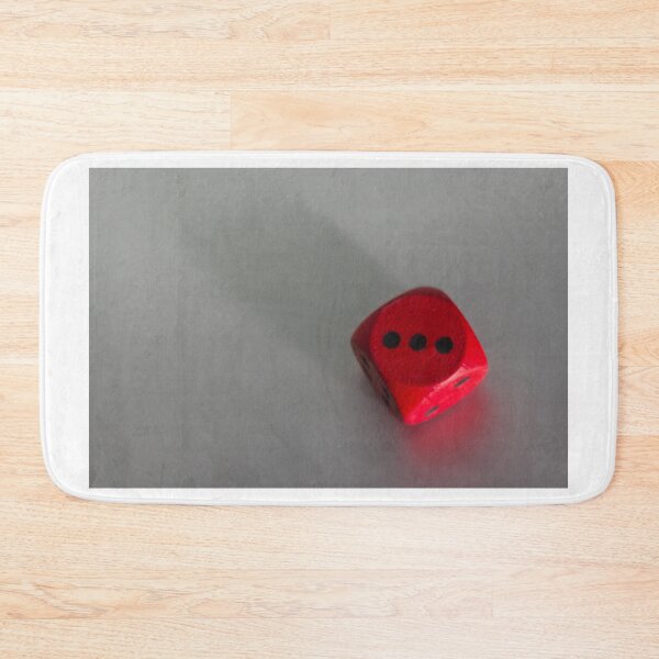 Item preview, Red Game Die Casting a Long Shadow on a White Surface, Symbolizing Chance and Luck designed and sold by Nmallia.