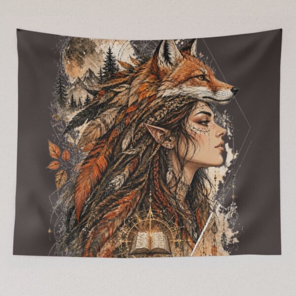 Item preview, The Power of Knowledge – Fox Spirit Intelligence Art designed and sold by InnerwayStudio.