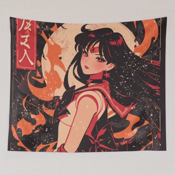 Item preview, Sailors Mars Fire Energy  designed and sold by AnimeArsenalPrints.