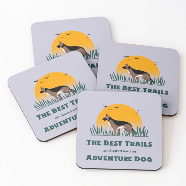Item preview, The Best Trails Are Shared With An Adventure Dog - German Shepherd Sunset - Outdoor Hiking Design designed and sold by TraceFlowPrints.