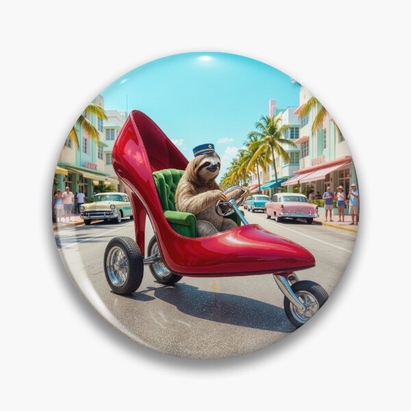 Item preview, Sloth Rides in Stiletto Heel Shoe Car designed and sold by Tridentulus.