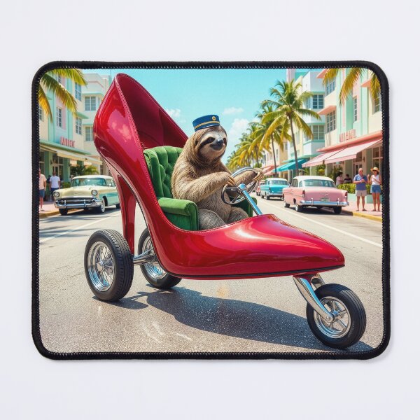 Item preview, Sloth Rides in Stiletto Heel Shoe Car designed and sold by Tridentulus.