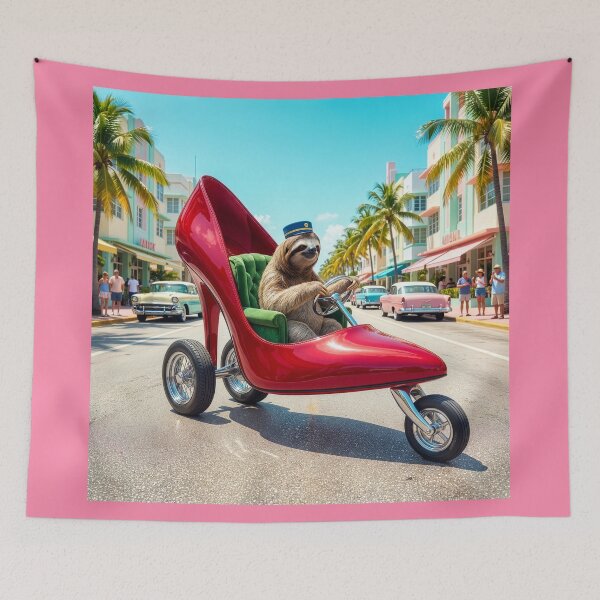 Item preview, Sloth Rides in Stiletto Heel Shoe Car designed and sold by Tridentulus.