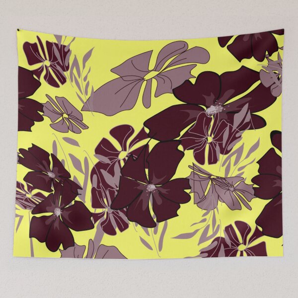 Item preview, yellow background flower design designed and sold by Nature  Nblossom.