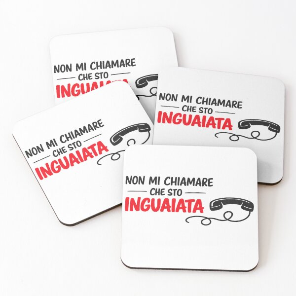 Item preview, Non mi chiamare che sto inguaiata – Frase ironica minimal designed and sold by BariDesigns.