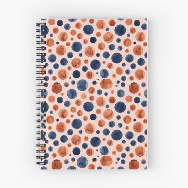 Item preview, Random Rust Brown and Navy Blue  Watercolour Polkadots designed and sold by Autistamatic.