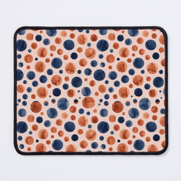 Item preview, Random Rust Brown and Navy Blue  Watercolour Polkadots designed and sold by Autistamatic.