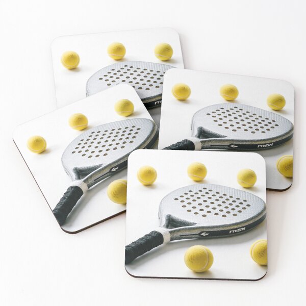 Item preview, Padel Racket Surrounded by Tennis Balls on White designed and sold by ticzla95.