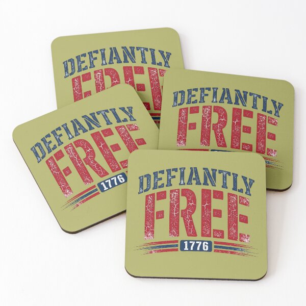 Item preview, Defiantly Free 1776 USA 250th Anniversary Rugged Military Heritage Distressed Patriotic Design designed and sold by Cozy-Old-Pub.