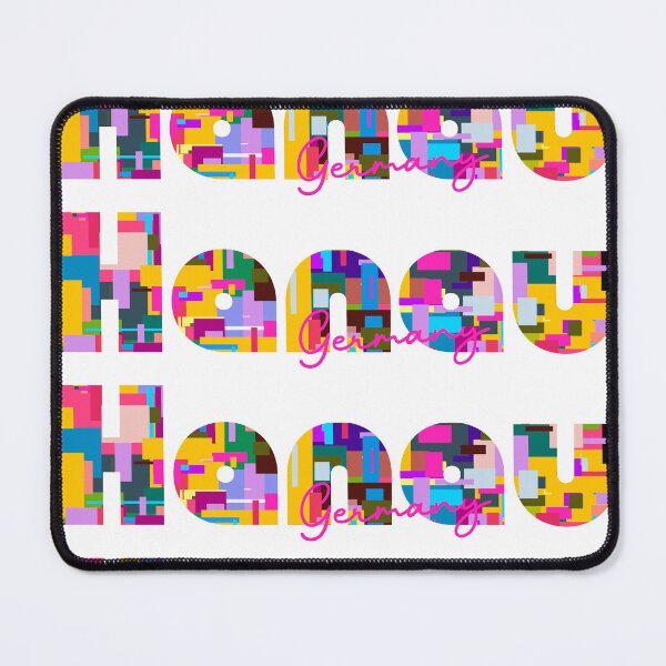Item preview, Hanau, Germany, Vibrant Abstract City Typography Art designed and sold by Wanderful-roads.