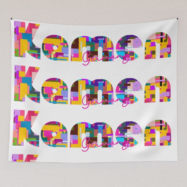 Item preview, Kamen, Germany, Vibrant Abstract City Typography Art designed and sold by Wanderful-roads.