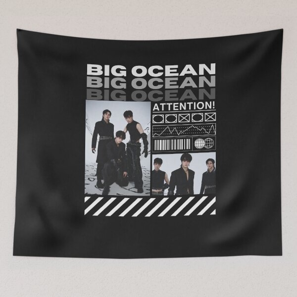 Item preview, ATTENTION! Big Ocean K-POP Streetwear Grunge Design designed and sold by smeraldosecrets.