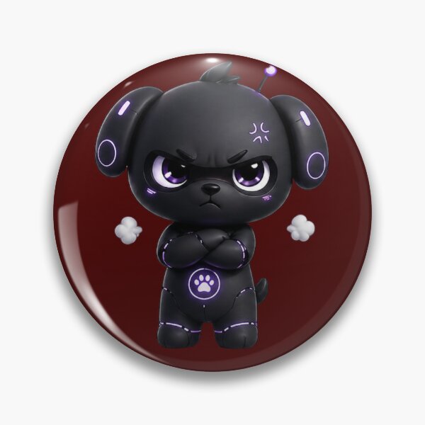 Item preview, NeoPup Angry – Futuristic Robot Dog Mood “Not Today”  Description designed and sold by Mosogoloso.