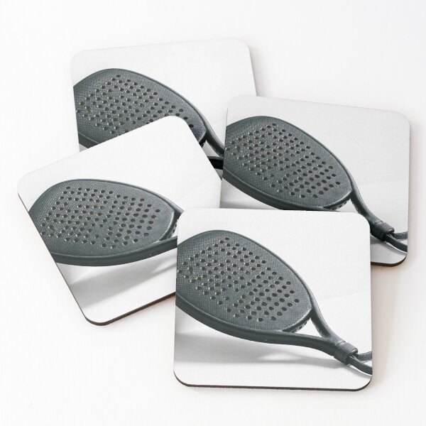 Item preview, Black Padel Racket on White Minimalist Background designed and sold by ticzla95.