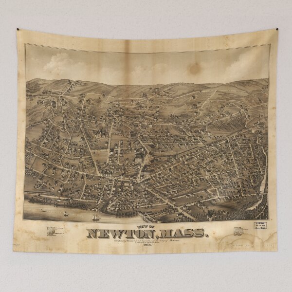 Item preview, Aerial View of Newton, Massachusetts (1878) designed and sold by allhistory.