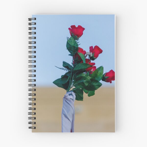 Item preview, Red Rose Bouquet Against Soft Blue Sky With Green Leaves and Wrapped Stem, Romantic Floral Close-Up designed and sold by Nmallia.