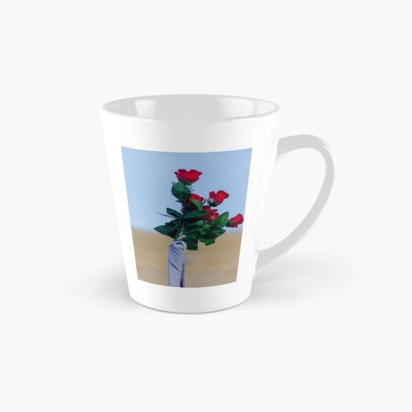 Item preview, Red Rose Bouquet Against Soft Blue Sky With Green Leaves and Wrapped Stem, Romantic Floral Close-Up designed and sold by Nmallia.