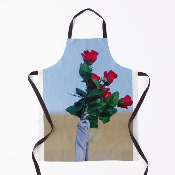 Item preview, Red Rose Bouquet Against Soft Blue Sky With Green Leaves and Wrapped Stem, Romantic Floral Close-Up designed and sold by Nmallia.