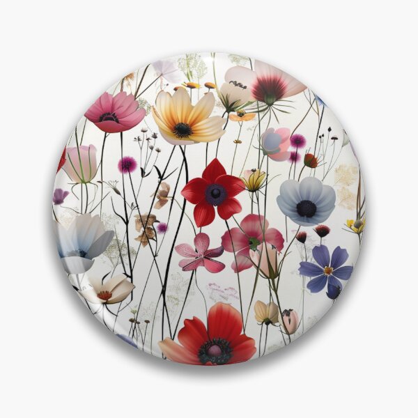 Artikelvorschau, Farbenfrohe Wildblumen – Modernes Blumenmusterdesign entworfen und verkauft von VelvetThornsArt.