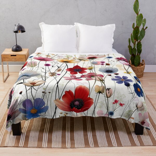 Aperçu de l'œuvre Fleurs sauvages colorées – Motifs floraux modernes créée et vendue par VelvetThornsArt.