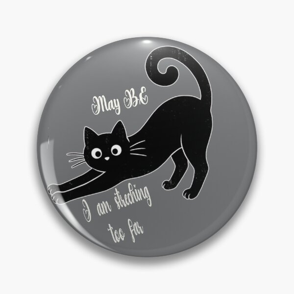Item preview, cute black cat funny stretching designed and sold by  Mudikeys.