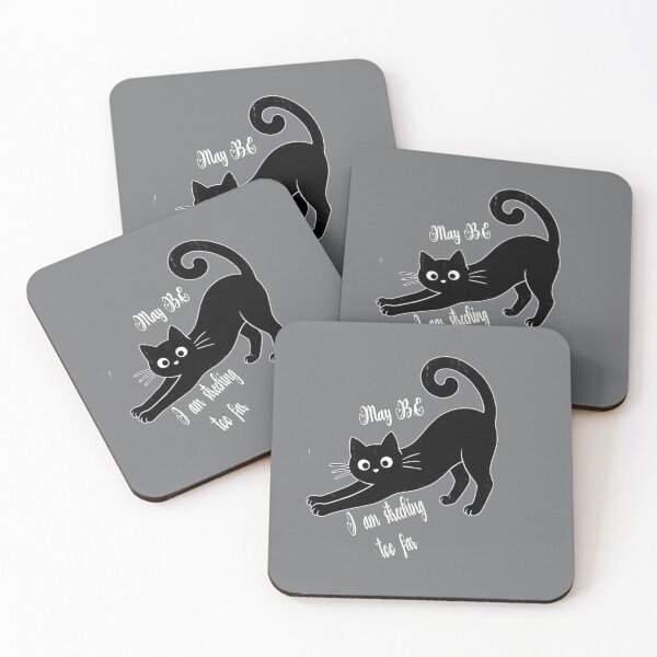 Item preview, cute black cat funny stretching designed and sold by  Mudikeys.