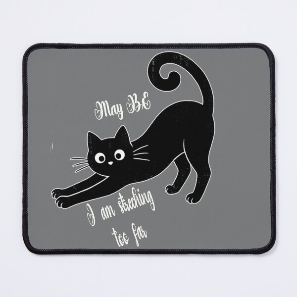 Item preview, cute black cat funny stretching designed and sold by Mudikeys.