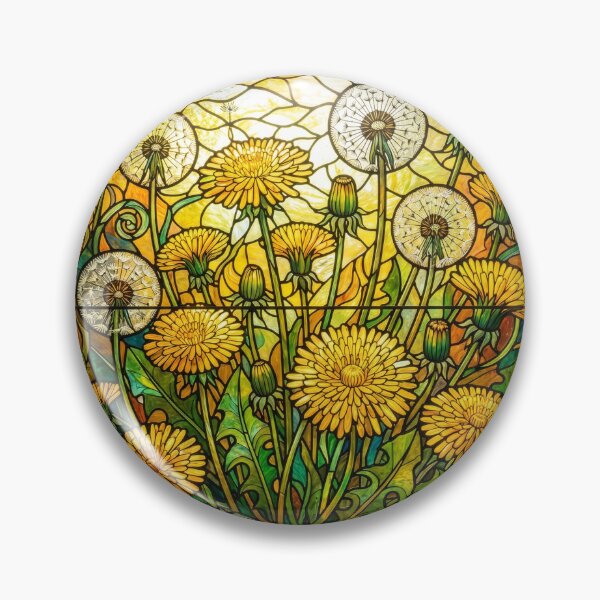 Item preview, Dandelion Stained Glass Window designed and sold by Tridentulus.