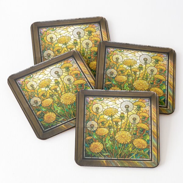Item preview, Dandelion Stained Glass Window designed and sold by Tridentulus.
