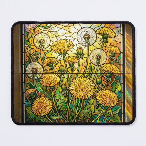 Item preview, Dandelion Stained Glass Window designed and sold by Tridentulus.