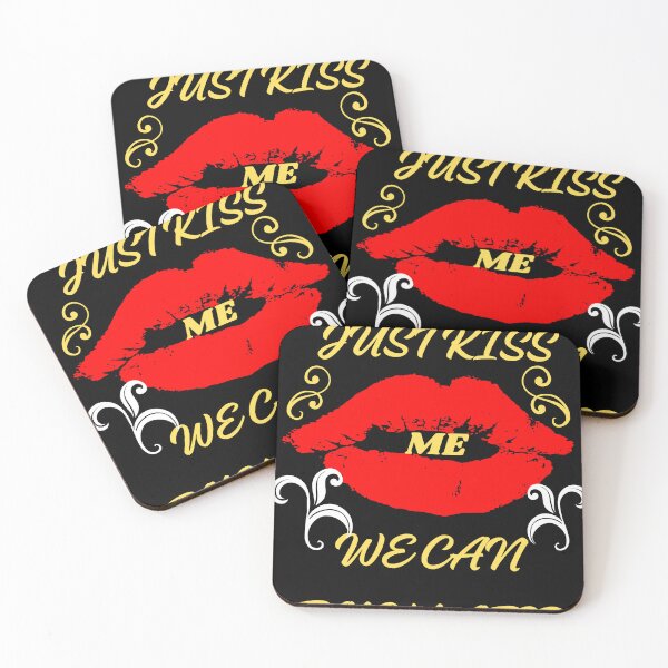 Item preview, Just Kiss Me We Can Talk Later valentines  designed and sold by Raxid2022.
