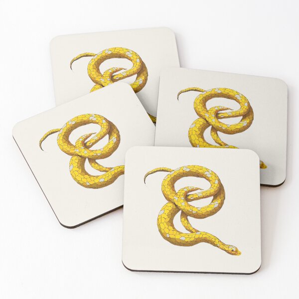 Item preview, Golden Mosaic Snake – Modern Animal Art designed and sold by Tklezardesigns.