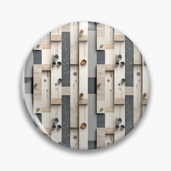 Item preview, Minimalist Wooden Plank Pattern with Bead Details and Floral Accents designed and sold by semenol.