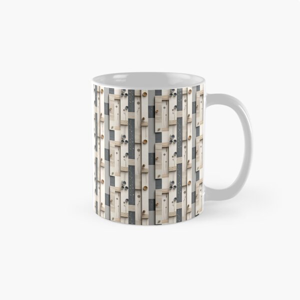 Item preview, Minimalist Wooden Plank Pattern with Bead Details and Floral Accents designed and sold by semenol.