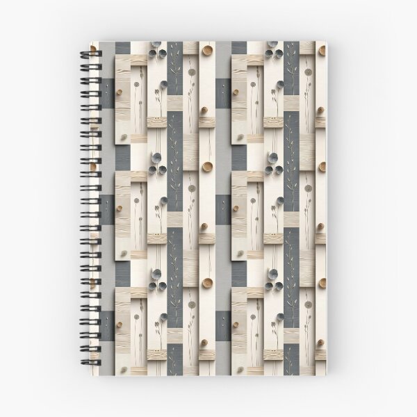 Item preview, Minimalist Wooden Plank Pattern with Bead Details and Floral Accents designed and sold by semenol.