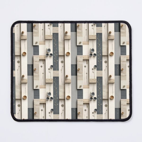 Item preview, Minimalist Wooden Plank Pattern with Bead Details and Floral Accents designed and sold by semenol.