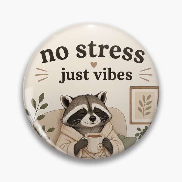 Item preview, Stress-free raccoon, just good vibes designed and sold by Imprearte.